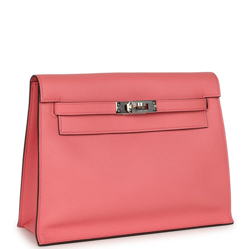 Hermes Kelly Danse Rose Azalee Verso Evercolor Palladium Hardware