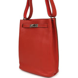 Pre-owned Hermes So Kelly 22 Sanguine, Rose Jaipur Eclat Clemence Palladium Hardware - Thumbnail View 5