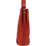 Pre-owned Hermes So Kelly 22 Sanguine, Rose Jaipur Eclat Clemence Palladium Hardware - Thumbnail View 3