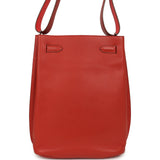 Pre-owned Hermes So Kelly 22 Sanguine, Rose Jaipur Eclat Clemence Palladium Hardware - Thumbnail View 4