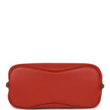 Pre-owned Hermes So Kelly 22 Sanguine, Rose Jaipur Eclat Clemence Palladium Hardware - Thumbnail View 7