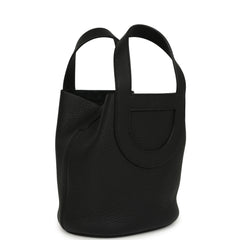 Hermes In-The-Loop 18 Black Clemence, Swift Palladium Hardware
