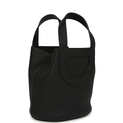 Hermes In-The-Loop 18 Black Clemence, Swift Palladium Hardware