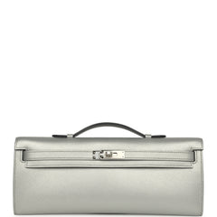 Hermes Kelly Cut Argent Chevre Chamkilight Palladium Hardware