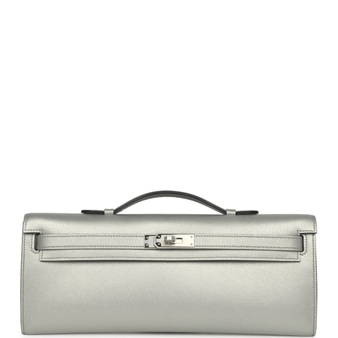 Hermes Kelly Cut Argent Chevre Chamkilight Palladium Hardware