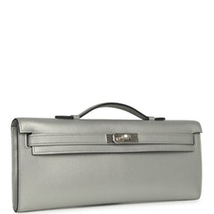 Hermes Kelly Cut Argent Chevre Chamkilight Palladium Hardware