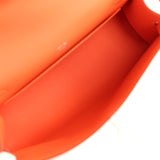 Hermes Kelly Pochette Tangerine Swift Palladium Hardware - Thumbnail View 8