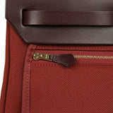 Hermes Herbag Zip 31 PM Rouge H Militaire Canvas, Rouge Sellier Vache Hunter Gold Hardware - Thumbnail View 8