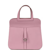 Hermes Halzan 25 Mauve Sylvestre Clemence Palladium Hardware - Thumbnail View 7