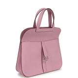Hermes Halzan 25 Mauve Sylvestre Clemence Palladium Hardware - Thumbnail View 8
