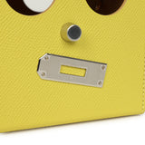 Hermes Petit H Robot Cube Minaudiere Jaune Citron Epsom, Beton, Vert D'eau Matte Alligator Mississippiensis Mixed Metal Hardware - Thumbnail View 7