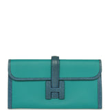 Pre-owned Hermes Jige Elan 29 Bleu Paon Swift, Mykonos Varanus Niloticus Lizard Touch - Thumbnail View 1