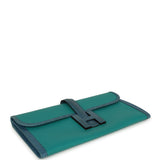 Pre-owned Hermes Jige Elan 29 Bleu Paon Swift, Mykonos Varanus Niloticus Lizard Touch - Thumbnail View 6