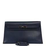 Pre-owned Hermes Kelly Elan Bleu Saphir Chevre Chamkila Palladium Hardware - Thumbnail View 1