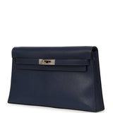 Pre-owned Hermes Kelly Elan Bleu Saphir Chevre Chamkila Palladium Hardware - Thumbnail View 5