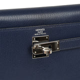 Pre-owned Hermes Kelly Elan Bleu Saphir Chevre Chamkila Palladium Hardware - Thumbnail View 7