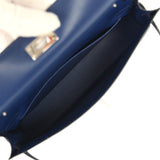 Pre-owned Hermes Kelly Elan Bleu Saphir Chevre Chamkila Palladium Hardware - Thumbnail View 8
