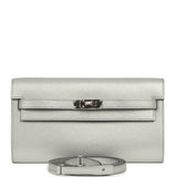 Hermes Kelly Wallet To Go Argent Chevre Chamkilight Palladium Hardware - Thumbnail View 1