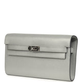 Hermes Kelly Wallet To Go Argent Chevre Chamkilight Palladium Hardware - Thumbnail View 6