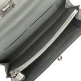Hermes Kelly Wallet To Go Argent Chevre Chamkilight Palladium Hardware - Thumbnail View 9