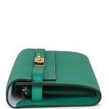 Hermes Kelly Wallet To Go Vert Vertigo Verso Epsom Gold Hardware - Thumbnail View 4