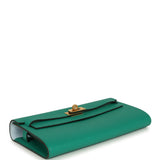 Hermes Kelly Wallet To Go Vert Vertigo Verso Epsom Gold Hardware - Thumbnail View 5