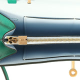 Hermes Kelly Wallet To Go Vert Vertigo Verso Epsom Gold Hardware - Thumbnail View 8