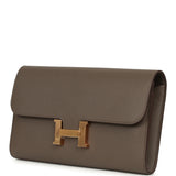 Pre-owned Hermes Constance Long Wallet Etain Epsom Gold Hardware - Thumbnail View 6
