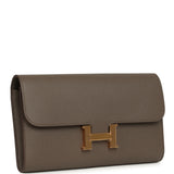 Pre-owned Hermes Constance Long Wallet Etain Epsom Gold Hardware - Thumbnail View 2
