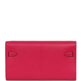 Pre-owned Hermes Kelly Wallet To Go Rose Mexico Chevre Palladium Hardware - Thumbnail View 3
