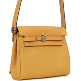 Hermes Herbag Zip 20 Mini Paille Toile Militaire Canvas, Vache Hunter Palladium Hardware - Thumbnail View 2