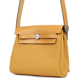 Hermes Herbag Zip 20 Mini Paille Toile Militaire Canvas, Vache Hunter Palladium Hardware - Thumbnail View 5