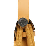 Hermes Herbag Zip 20 Mini Paille Toile Militaire Canvas, Vache Hunter Palladium Hardware - Thumbnail View 6