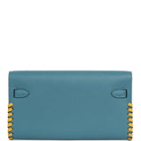 Hermes Kelly To Go Tressage Wallet Blue Jean Epsom, Sun Swift Palladium Hardware - Thumbnail View 4