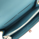 Hermes Kelly To Go Tressage Wallet Blue Jean Epsom, Sun Swift Palladium Hardware - Thumbnail View 10
