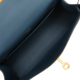 Hermes Kelly Pochette Bleu de Prusse Swift Gold Hardware - Thumbnail View 8