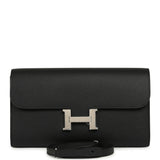 Hermes Constance Wallet To Go Black Epsom Palladium Hardware - Thumbnail View 1