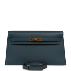 Hermes Kelly Elan Bleu Tempete Madame Gold Hardware