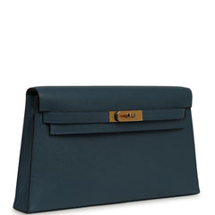 Hermes Kelly Elan Bleu Tempete Madame Gold Hardware