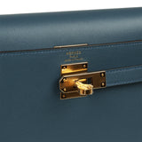 Hermes Kelly Elan Bleu Tempete Madame Gold Hardware - Thumbnail View 7