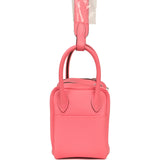 Hermes Mini Lindy II Rose Azalee Clemence Palladium Hardware - Thumbnail View 3