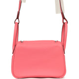 Hermes Mini Lindy II Rose Azalee Clemence Palladium Hardware - Thumbnail View 4