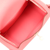 Hermes Mini Lindy II Rose Azalee Clemence Palladium Hardware - Thumbnail View 9