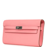 Hermes Kelly Wallet To Go Rose Confetti Epsom Palladium Hardware - Thumbnail View 6