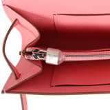 Hermes Kelly Wallet To Go Rose Confetti Epsom Palladium Hardware - Thumbnail View 8
