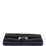 Pre-owned Hermes Constance Wallet To Go Bleu Indigo Matte Alligator Palladium Hardware - Thumbnail View 3