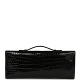 Hermes Kelly Cut Black Shiny Porosus Crocodile Gold Hardware - Thumbnail View 5