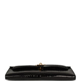 Hermes Kelly Cut Black Shiny Porosus Crocodile Gold Hardware - Thumbnail View 4