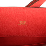 Pre-owned Hermes So Kelly 22 Rouge Pivoine Togo Gold Hardware - Thumbnail View 9