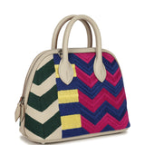 Pre-owned Hermes "Zig Zag" 1923 Bolide Mini Craie Swift Palladium - Thumbnail View 2